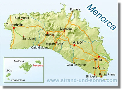 Menorca Karte