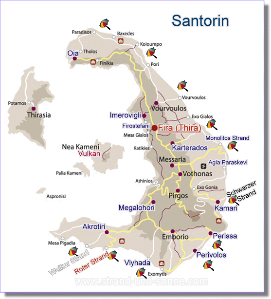 Santorin Karte