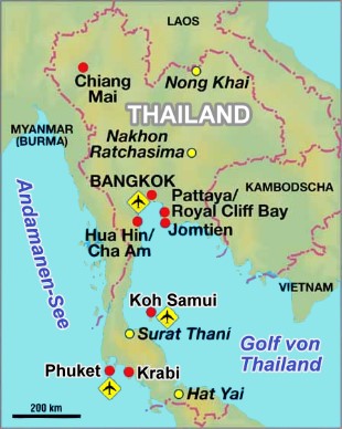 Thailand Karte